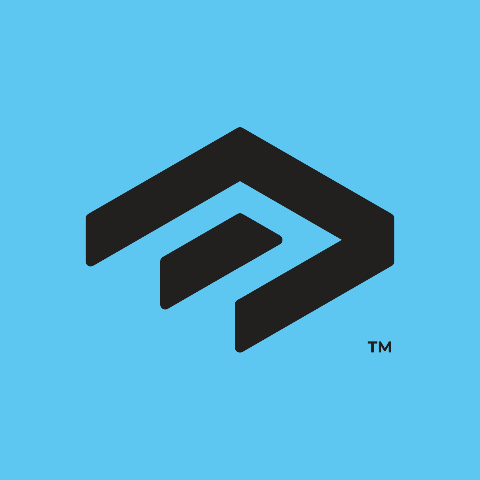 The Montevideo logo mark in black on sky blue