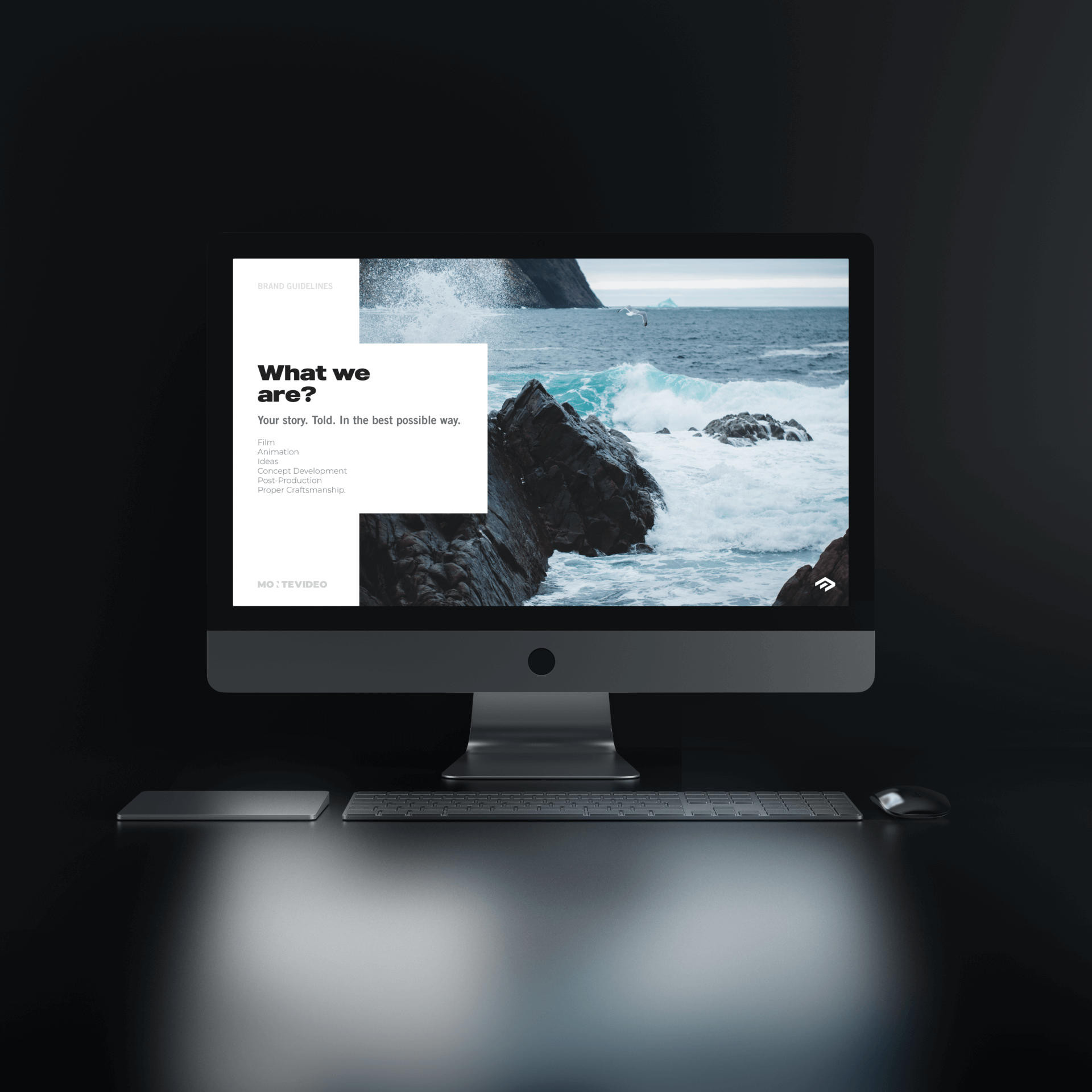 The Montevideo website on an iMac
